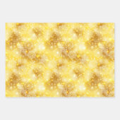 Schneeflocken auf goldenen Flächen Geschenkpapier Set (Vorderseite 3)