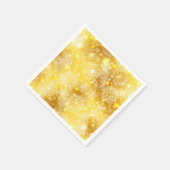 Schneeflocken auf goldenen Flächen Serviette (Ecke)