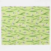 Schneeflocken auf Honigtau Fleecedecke (Vorderseite (Horizontal))