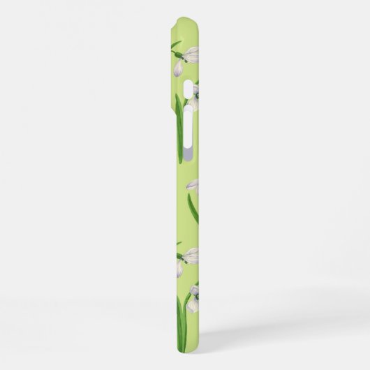 Schneeflocken auf Honigtau iPhone Hülle (Linke Seite)