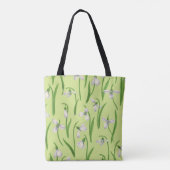 Schneeflocken auf Honigtau Tasche (Rückseite)