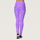 Schneeflocken auf Lavendel.. Leggings (Rückseite)