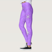 Schneeflocken auf Lavendel.. Leggings (Links)