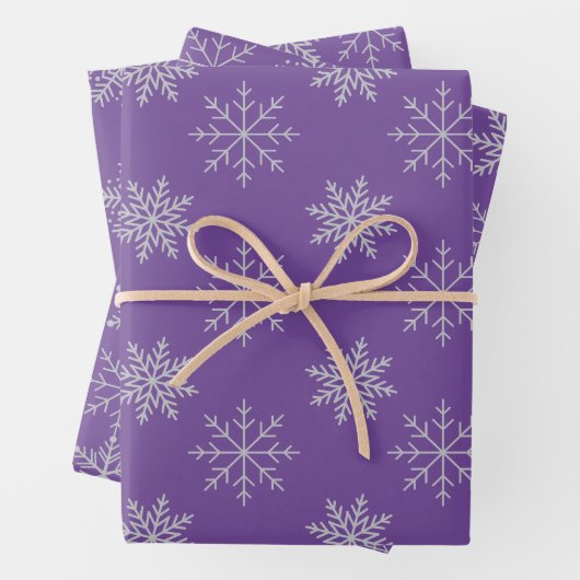 Schneeflocken auf Lila Papier (Beispiel)