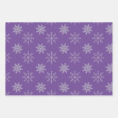 Schneeflocken auf Lila Papier (Vorderseite)