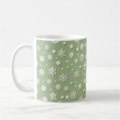 Schneeflocken auf Minze Kaffeetasse (Links)