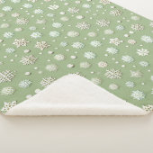 Schneeflocken auf Minze Sherpadecke (3/4)
