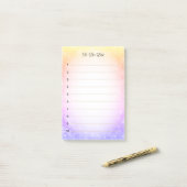 Schneeflocken auf Pastelfarbenglanz Post-it Klebezettel (Auf Schreibtisch)