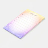 Schneeflocken auf Pastelfarbenglanz Post-it Klebezettel (angewinkelt)