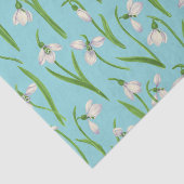 Schneeflocken auf Poolblau Seidenpapier (Ausschnitt)