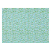 Schneeflocken auf Poolblau Tischdecke (Vorderseite (Horizontal))