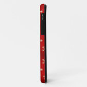 Schneeflocken auf rot Case-Mate iPhone hülle (Hinten/Links)