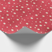 Schneeflocken auf Rot Geschenkpapier (Ecke)