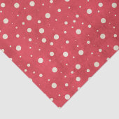 Schneeflocken auf Rot Seidenpapier (Detail)