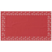 Schneeflocken auf rotem Hintergrund Tischdecke (Vorderseite (Horizontal))