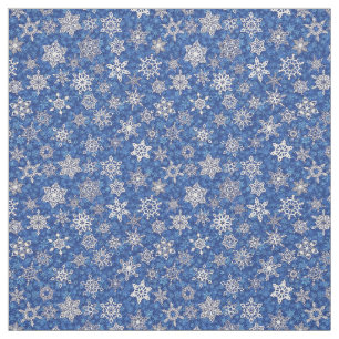 Schneeflocken auf saphienblauem Schneesturm-Hinter Stoff