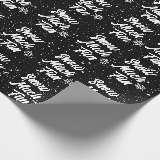 Schneeflocken auf schwarz geschenkpapier (Ecke)