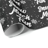 Schneeflocken auf schwarz geschenkpapier (Rolleneckpunkt)