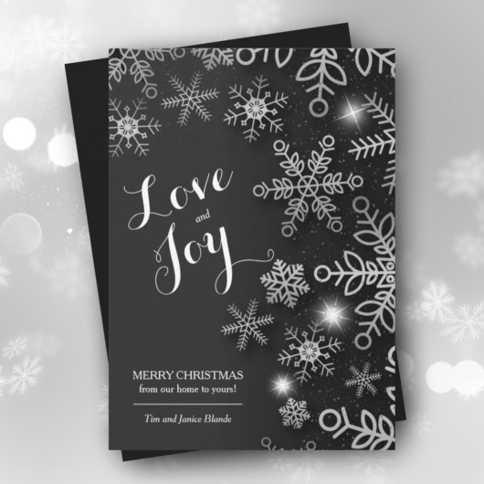 Schneeflocken auf Schwarzen Weihnachten Non-Foto