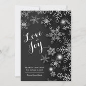 Schneeflocken auf Schwarzen Weihnachten Non-Foto (Vorderseite)