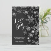 Schneeflocken auf Schwarzen Weihnachten Non-Foto (Stehend Vorderseite)