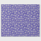 Schneeflocken auf violettem Schneesturm Geschenkpapier (Flach)