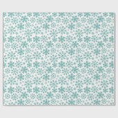 Schneeflocken auf weiß. geschenkpapier (Flach)