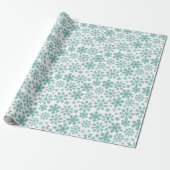 Schneeflocken auf weiß. geschenkpapier (Ungerollt)