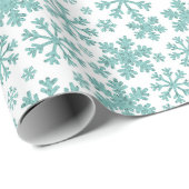 Schneeflocken auf weiß. geschenkpapier (Rolleneckpunkt)