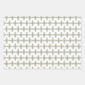 Schneeflocken auf weißem Hintergrund Weihnachten Geschenkpapier Set (Vorderseite 3)