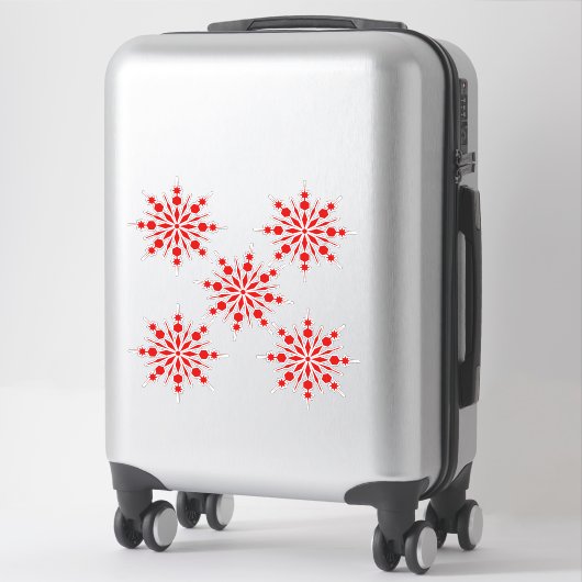 Schneeflocken Aufkleber (Koffer)