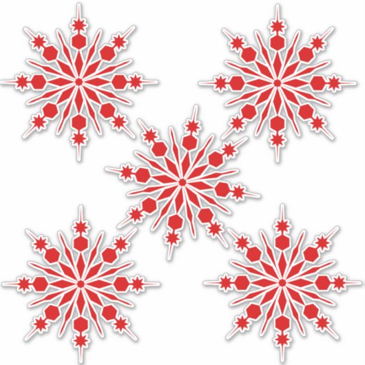 Schneeflocken Aufkleber (Vorderseite)