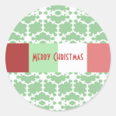 Schneeflocken-Aufkleber auf Minzgrün - Sie wählen Runder Aufkleber (Vorderseite)