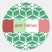 Schneeflocken-Aufkleber grün angezeigt, aber Sie w Runder Aufkleber (Vorderseite)