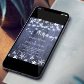 Schneeflocken aus blauem Holz Winter rustikale Hoc Einladung