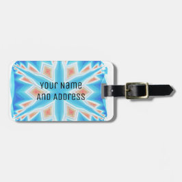 Schneeflocken aus blauem Kristall Weihnachten Gepäckanhänger