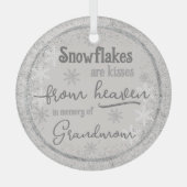 Schneeflocken aus dem Himmel im Gedenken an Person Ornament Aus Glas (Vorderseite)