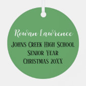 Schneeflocken aus eigenem Foto Ornament Aus Metall (Rückseite)