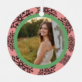 Schneeflocken aus eigenem Foto Ornament Aus Metall (Vorderseite)