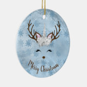 Schneeflocken aus Girly-Baby-Marmor Keramik Ornament (Rechts)