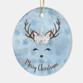 Schneeflocken aus Girly-Baby-Marmor Keramik Ornament (Links)