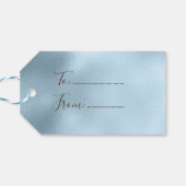 Schneeflocken aus Girly Blue Geschenkanhänger (Rückseite Horizontal)