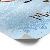 Schneeflocken aus Girly Blue Poster (Ecke)