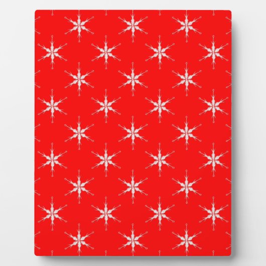 Schneeflocken aus Glas im roten Hintergrund Fotoplatte (Vorderseite)