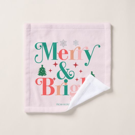 Schneeflocken aus glattem Pinien Badhandtuch Set (Waschlappen)