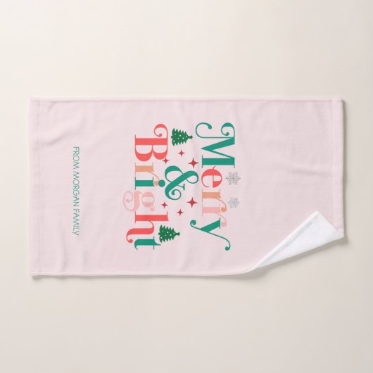 Schneeflocken aus glattem Pinien Badhandtuch Set (Handtuch)