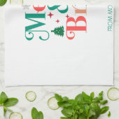 Schneeflocken aus glattem Pinien Geschirrtuch (Gefaltet)