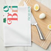 Schneeflocken aus glattem Pinien Geschirrtuch (Viertel Falte)