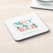 Schneeflocken aus glattem Pinien Getränkeuntersetzer (Linke Seite)