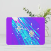 Schneeflocken aus Glitzer Feiertagskarte (Stehend Vorderseite)